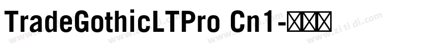 TradeGothicLTPro Cn1字体转换